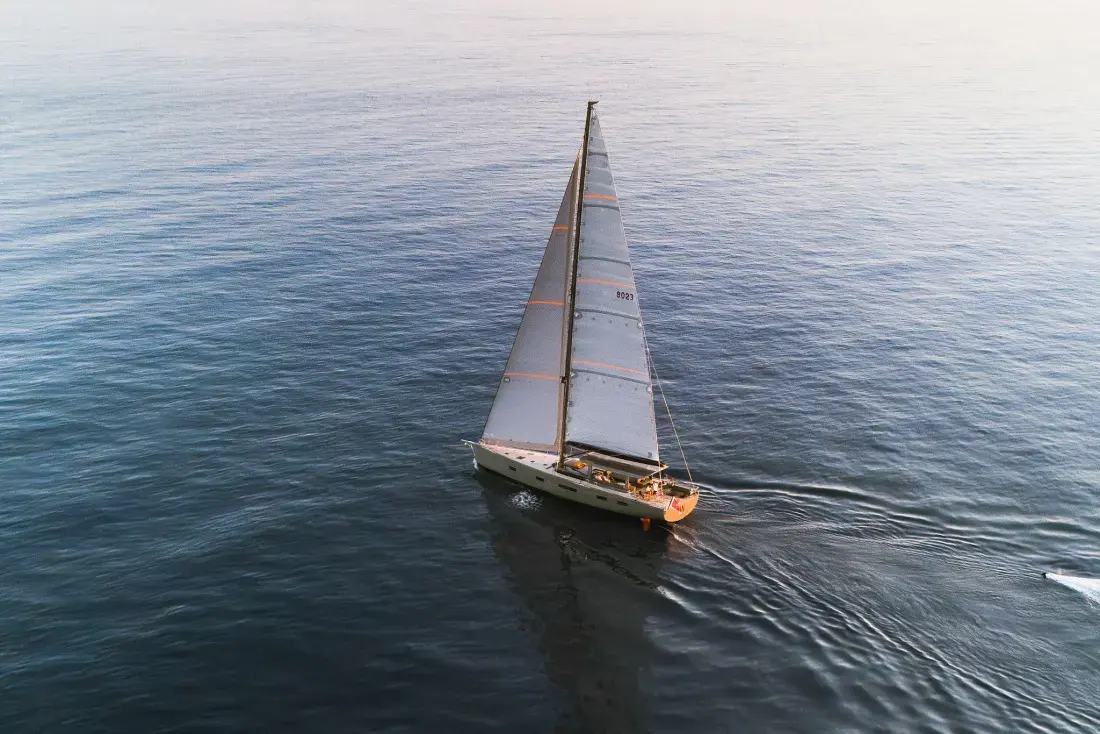 Sailing Yacht W, exterior, on the water