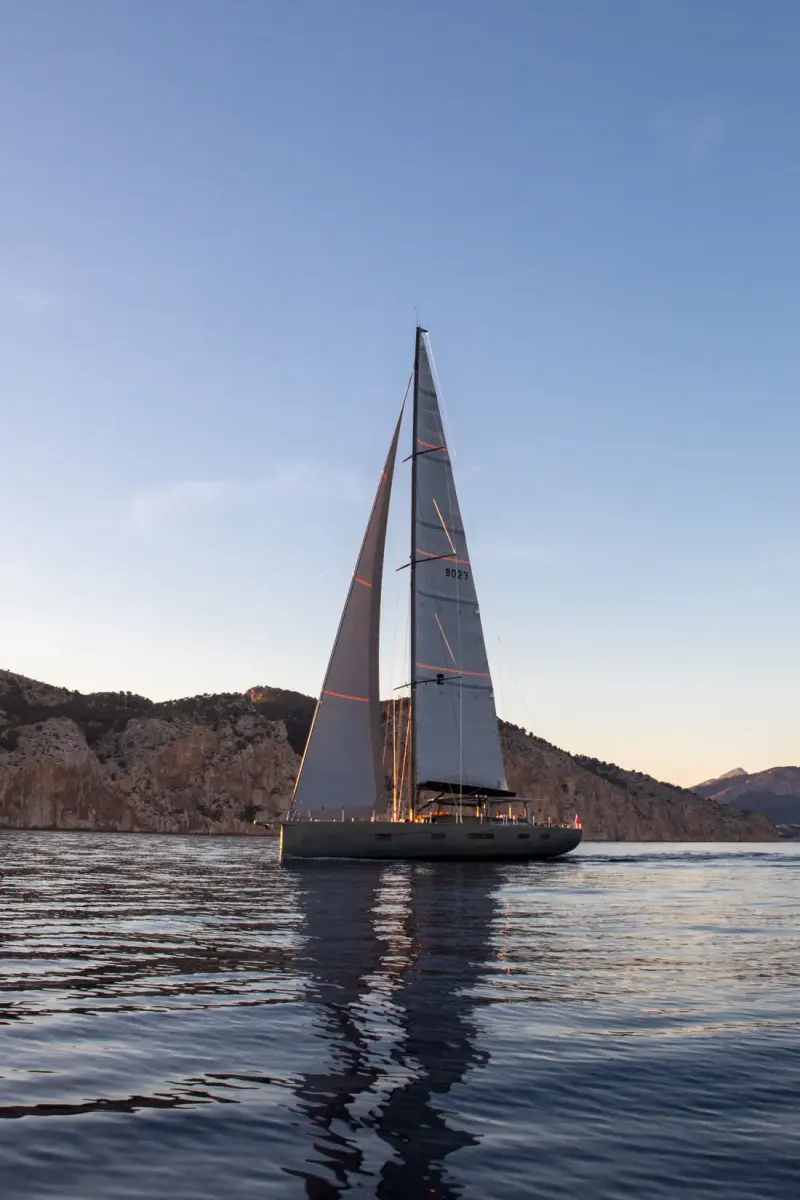 Sailing Yacht W, exterior, on the water