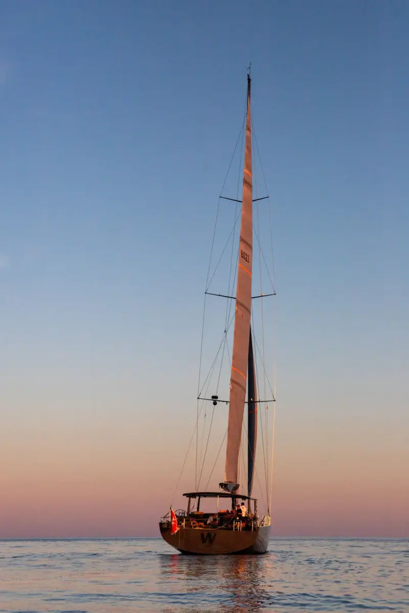 Sailing Yacht W, exterior, on the water