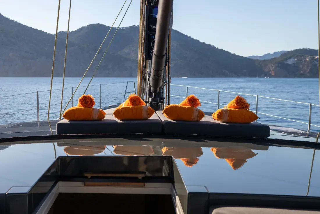 Sailing Yacht W, exterior, on the water