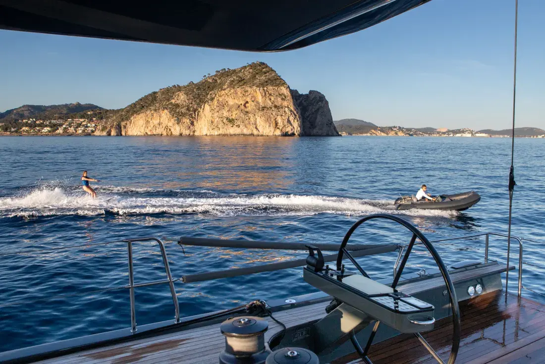 Sailing Yacht W, exterior, on the water