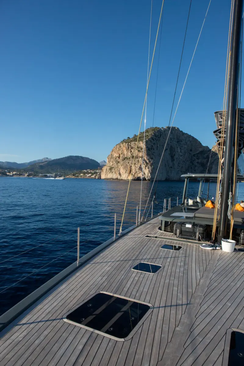 Sailing Yacht W, exterior, on the water
