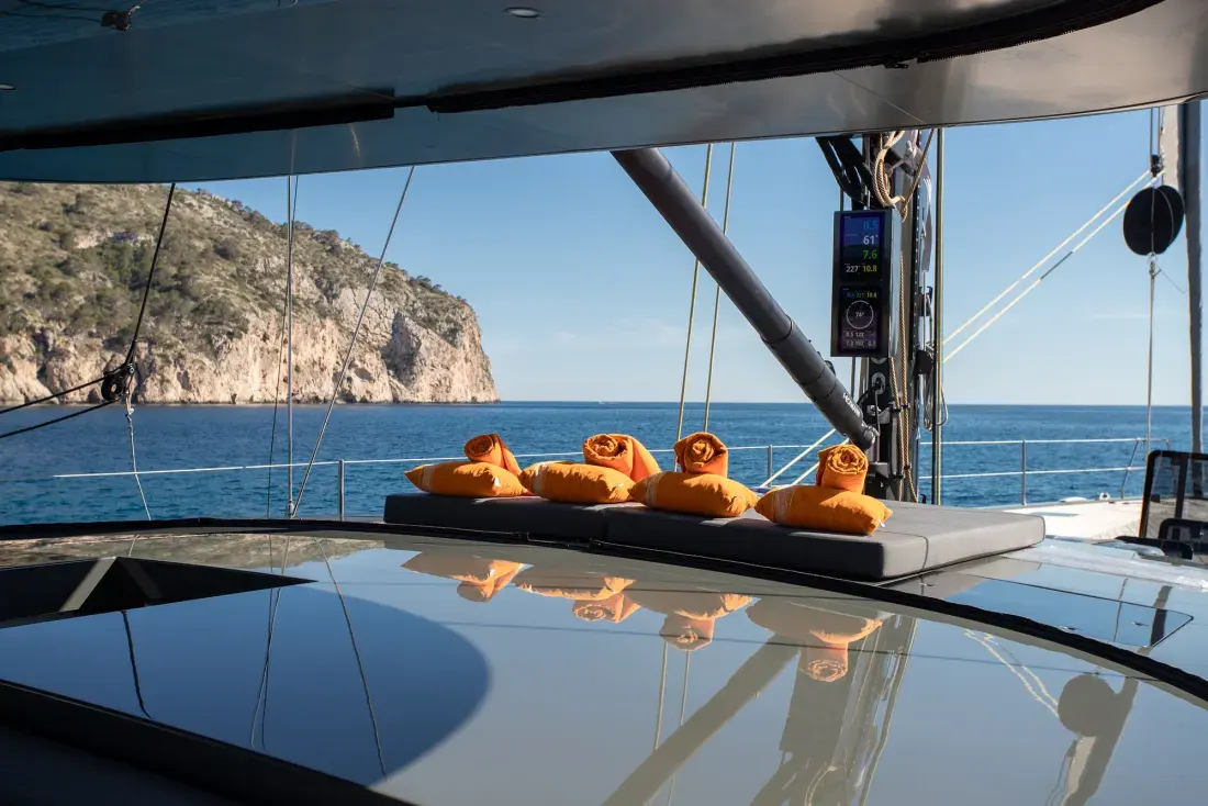 Sailing Yacht W, exterior, on the water