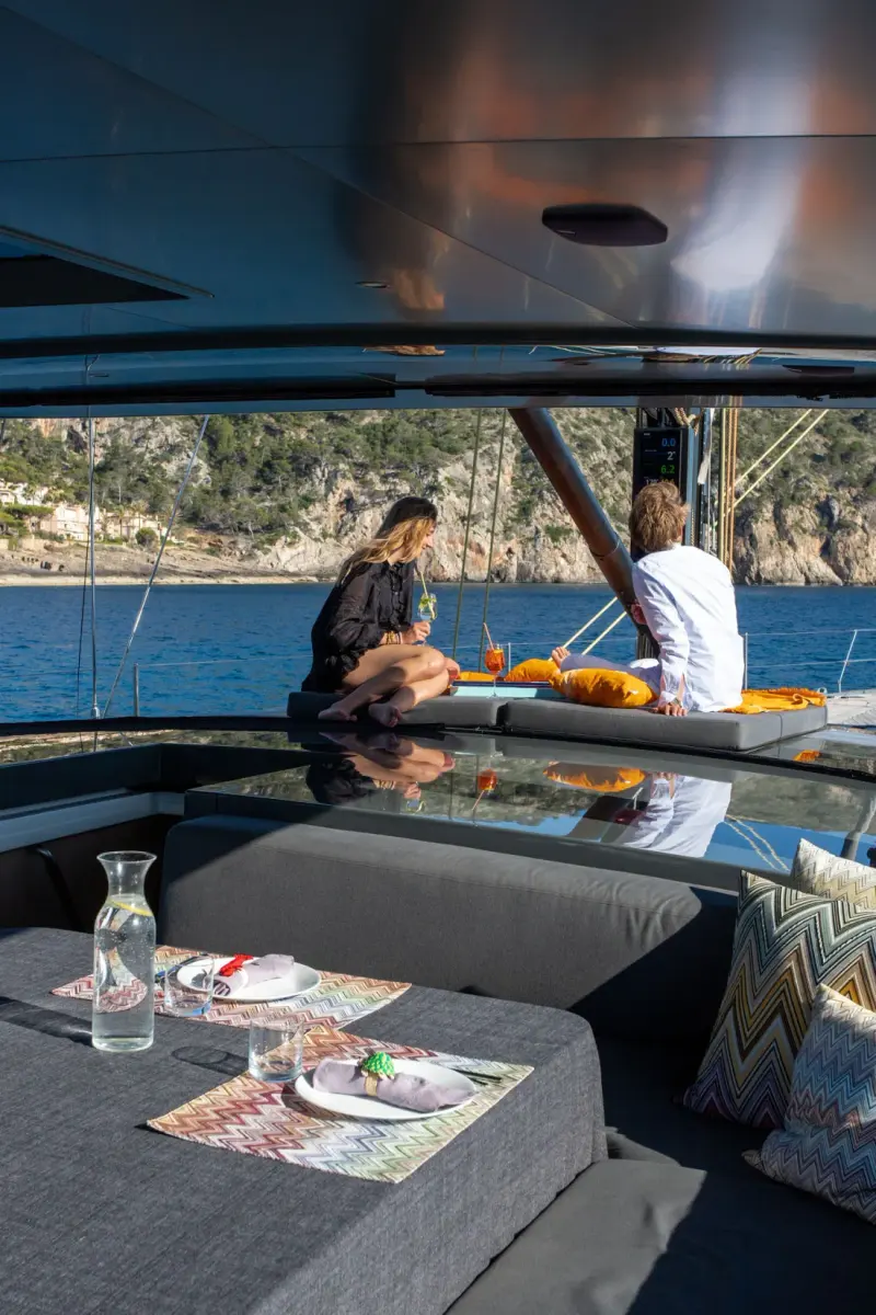 Sailing Yacht W, exterior, on the water