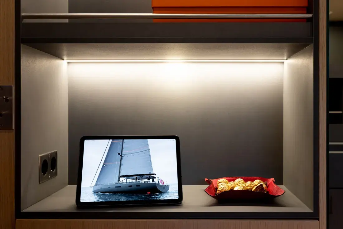 Sailing Yacht W, interior, below deck