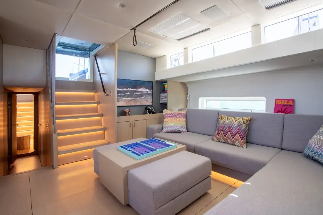 Sailing Yacht W, interior, below deck