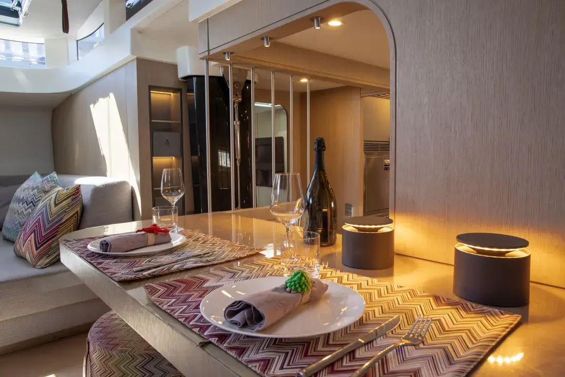 Sailing Yacht W, interior, below deck
