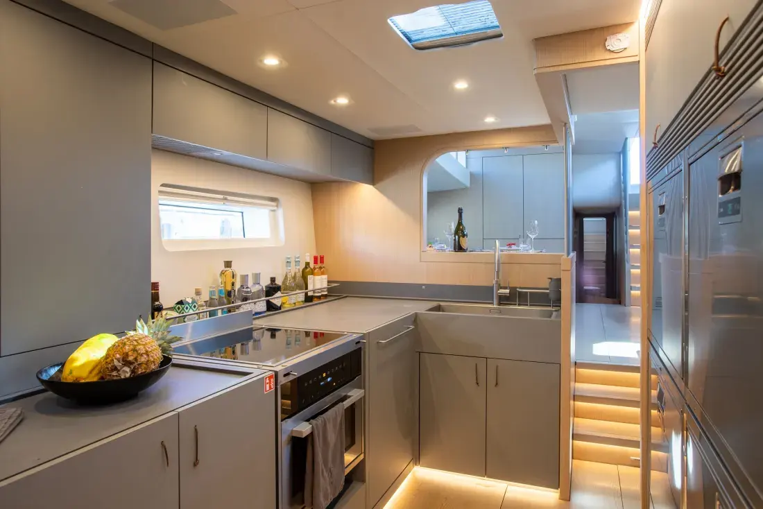 Sailing Yacht W, interior, below deck