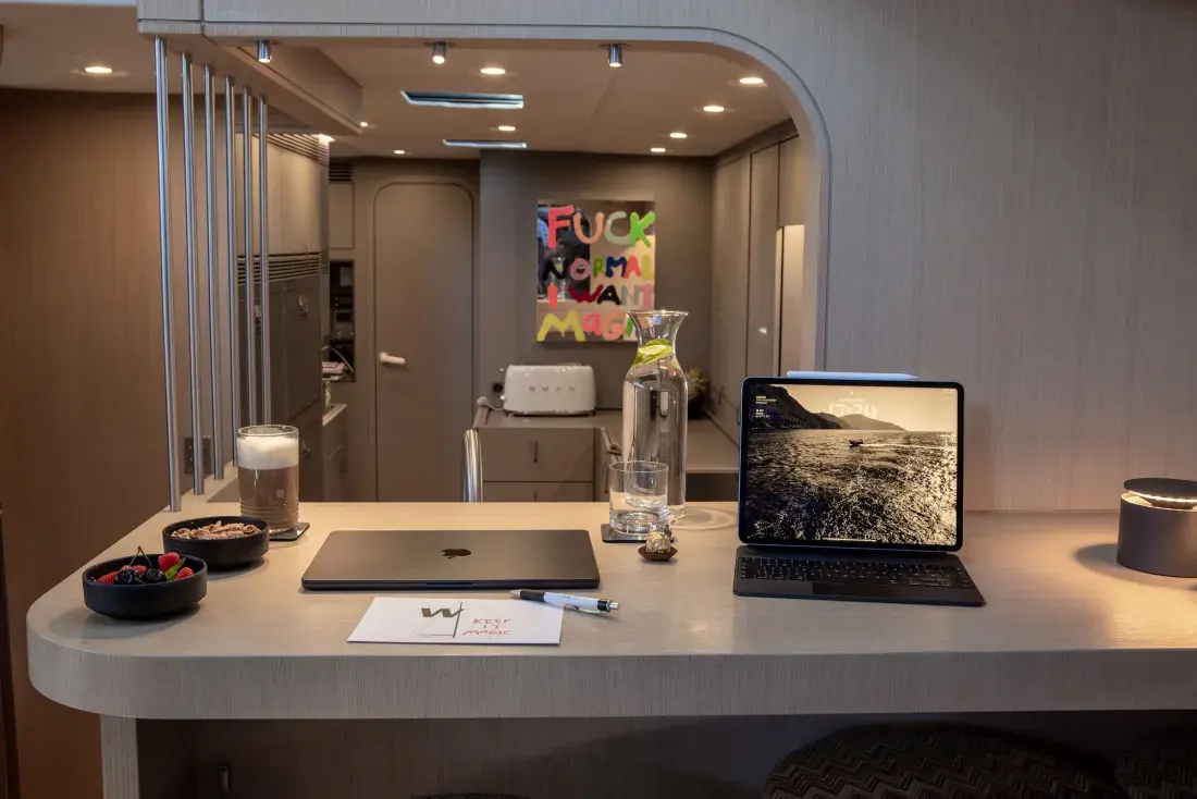 Sailing Yacht W, interior, below deck