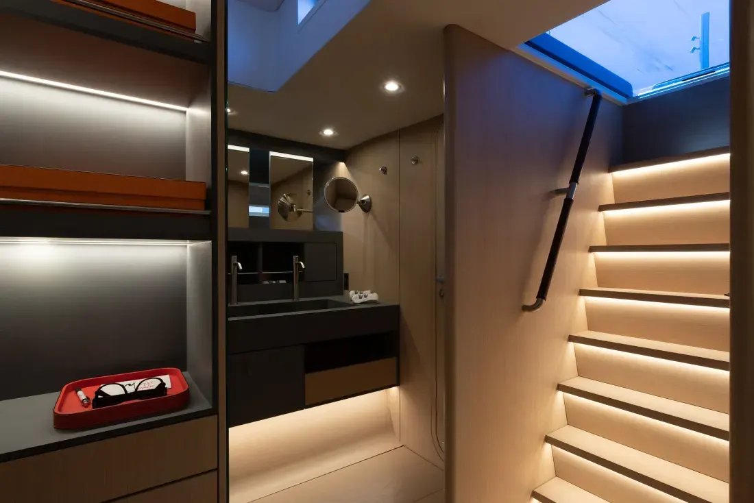 Sailing Yacht W, interior, below deck