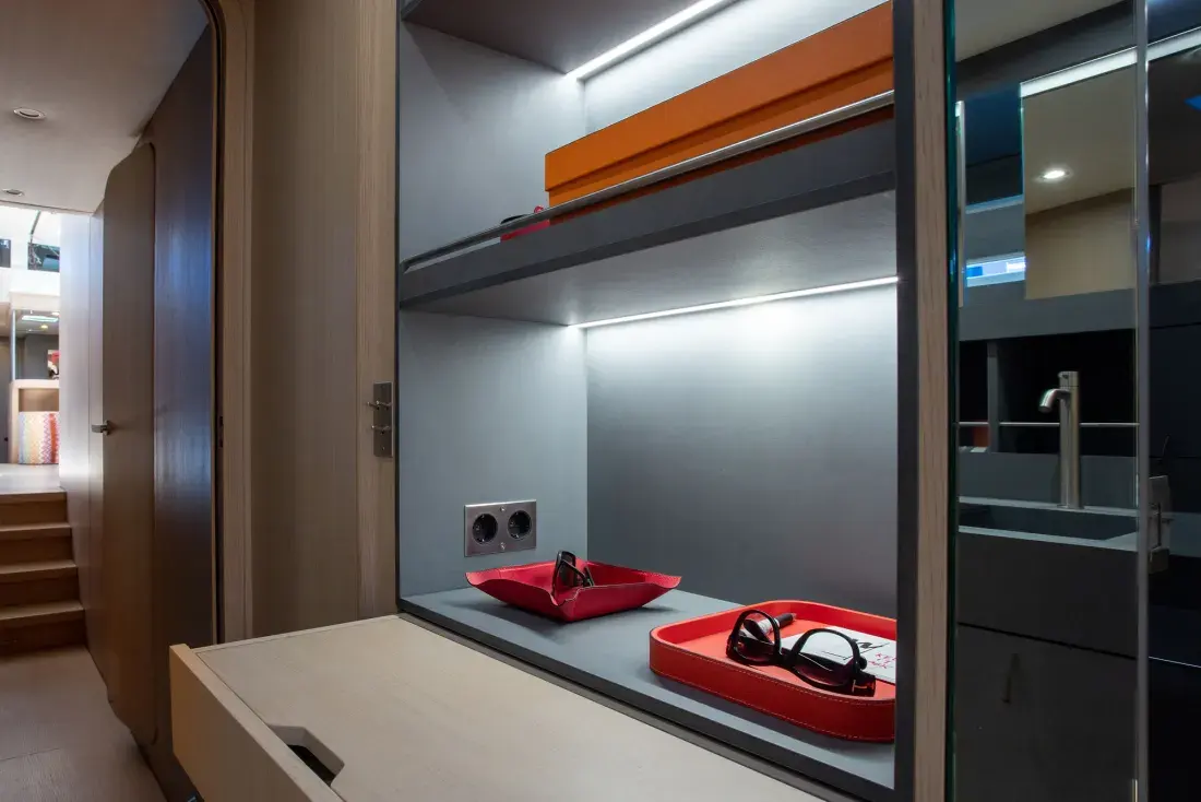 Sailing Yacht W, interior, below deck