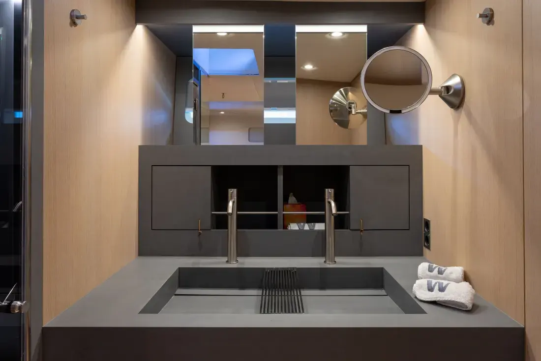 Sailing Yacht W, interior, below deck