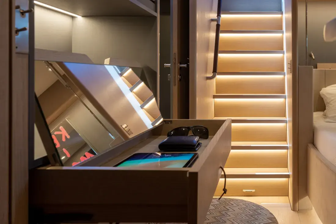 Sailing Yacht W, interior, below deck