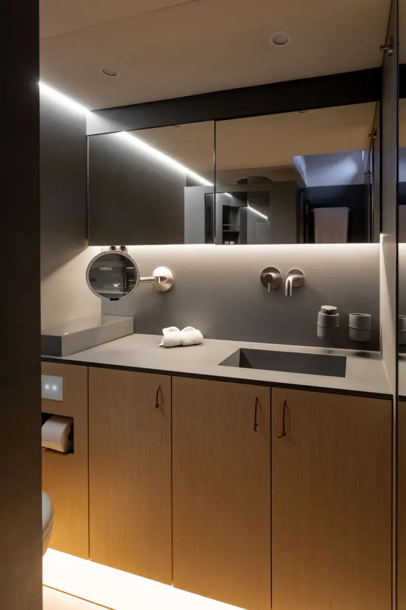 Sailing Yacht W, interior, below deck