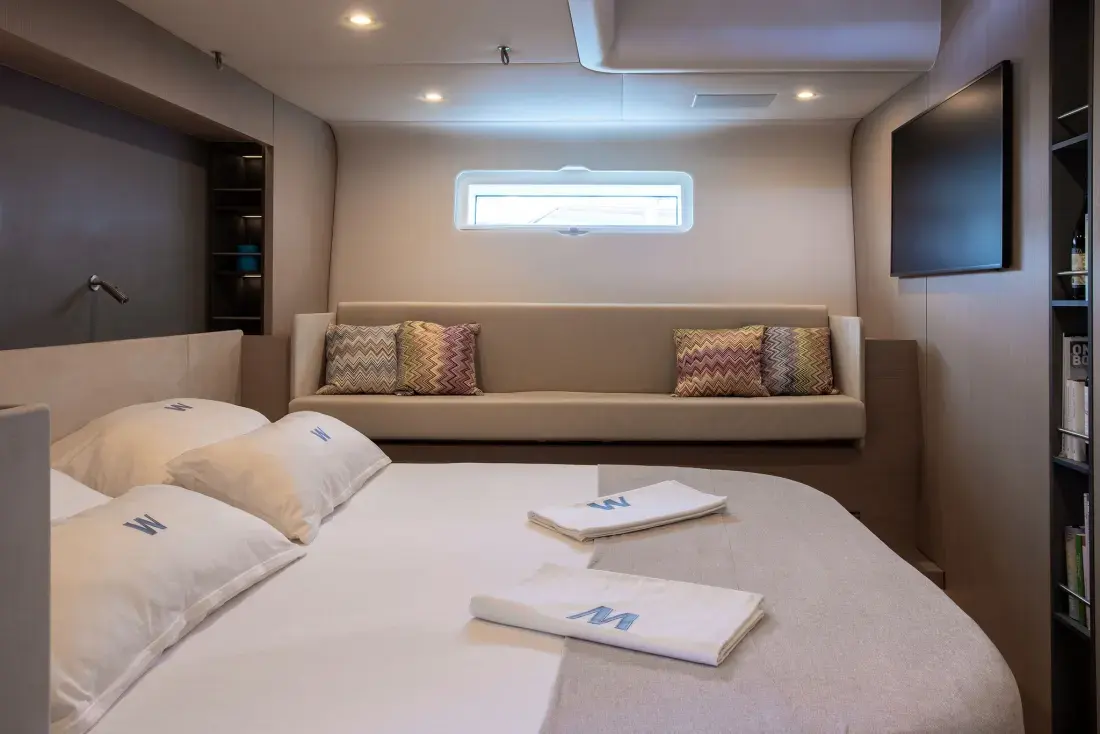 Sailing Yacht W, interior, below deck