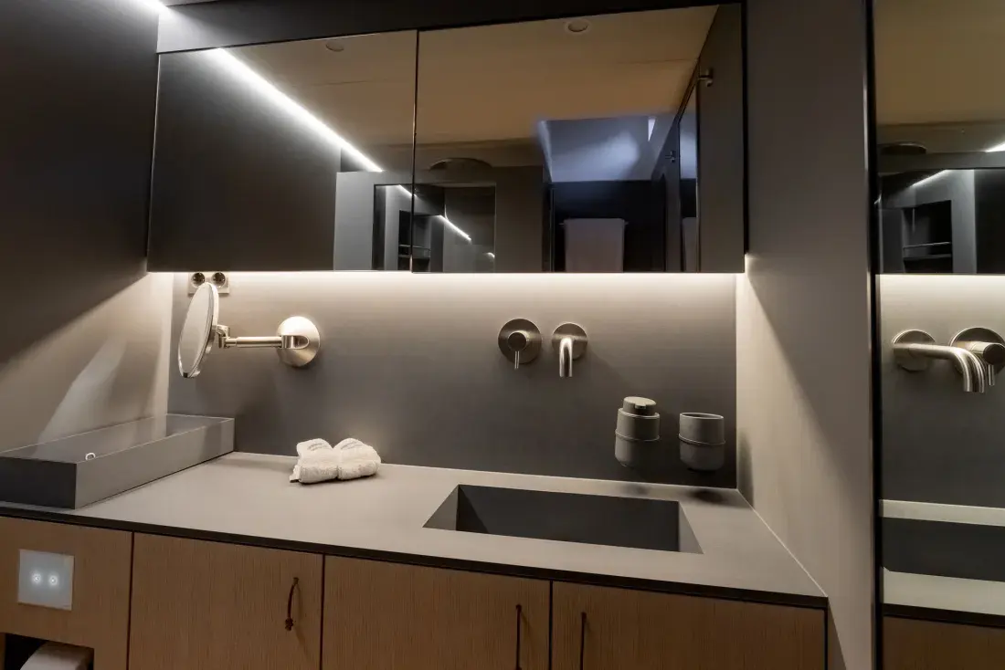 Sailing Yacht W, interior, below deck